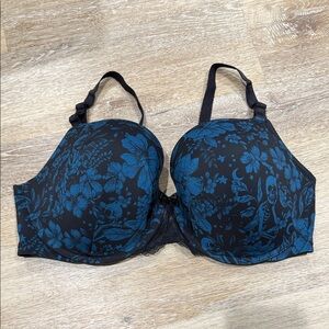 TORRID Perfect Coverage Push-Up Smooth Scenic Skeleton Floral Black Bra